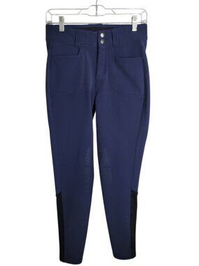 Kerrits Pants Womens Medium Blue Fleece Riding Breeches Thermal Equestrian Horse